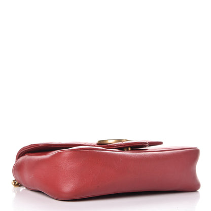 Gucci Calfskin Matelasse Super Mini GG Marmont Shoulder Bag Hibiscus Red 4 of 12