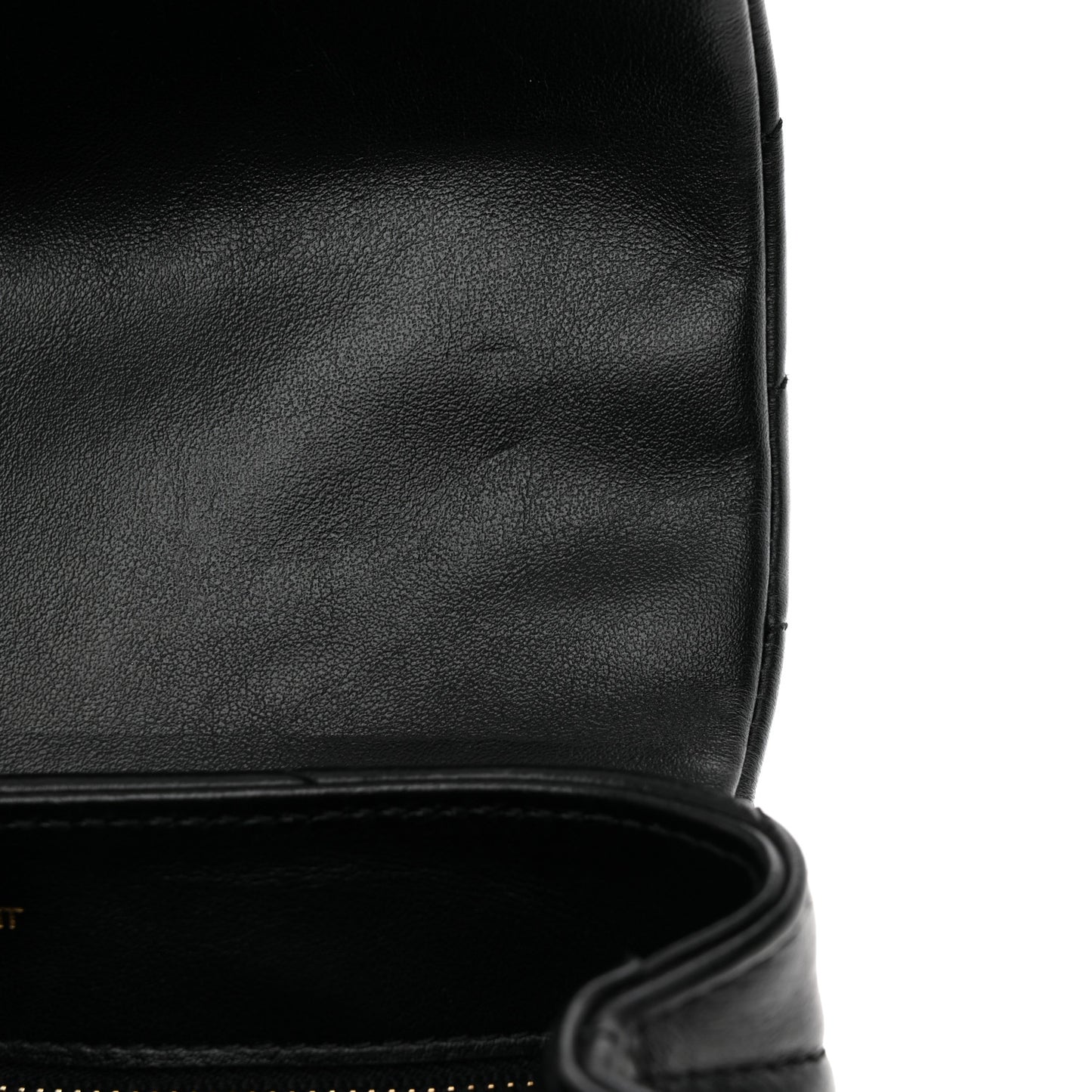 Calfskin Y Quilted Monogram Toy Loulou Crossbody Bag Black