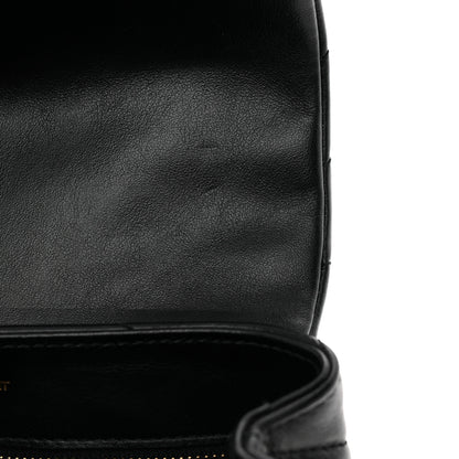 Saint Laurent Calfskin Y Quilted Monogram Toy Loulou Crossbody Bag Black 11 of 12