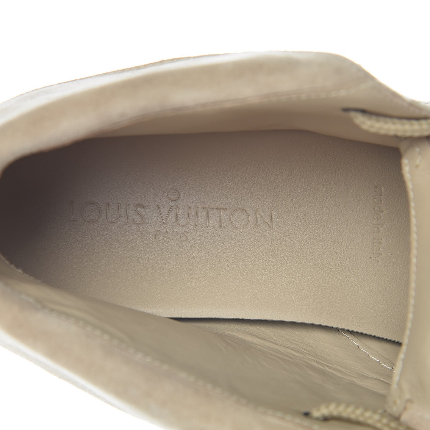 Suede Fold Over Sneakers 38 Beige