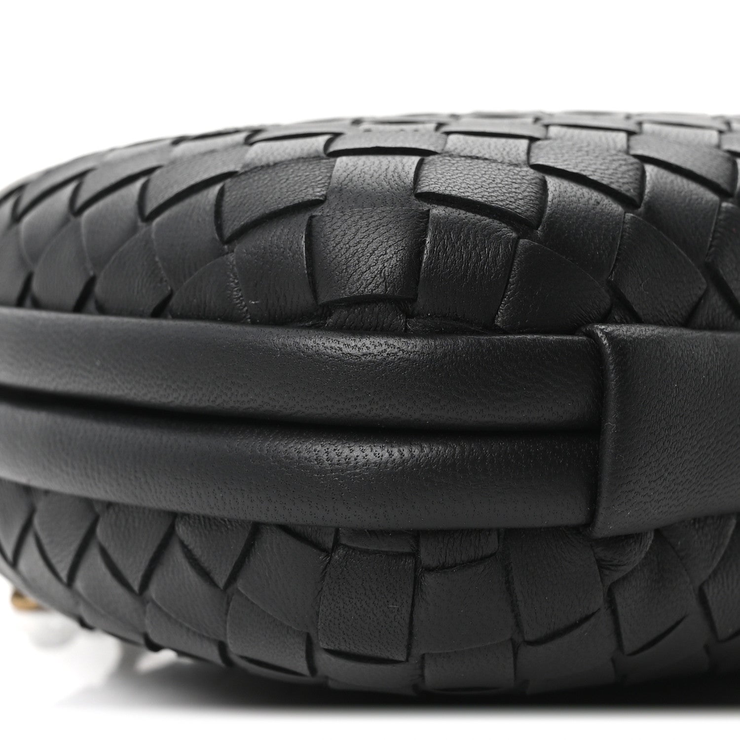 Bottega Veneta Nappa Intrecciato Chain Knot Clutch Black 8 of 9