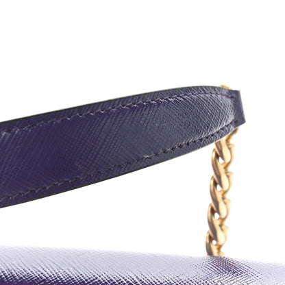 Prada Saffiano Soft Calfskin Chain Crossbody Bag Viola 10 of 10