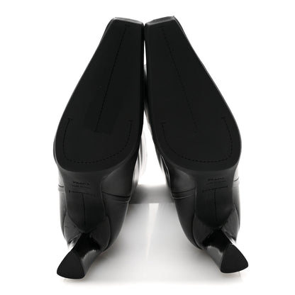 Prada Vitello Knee High Boots 36 Black 5 of 10