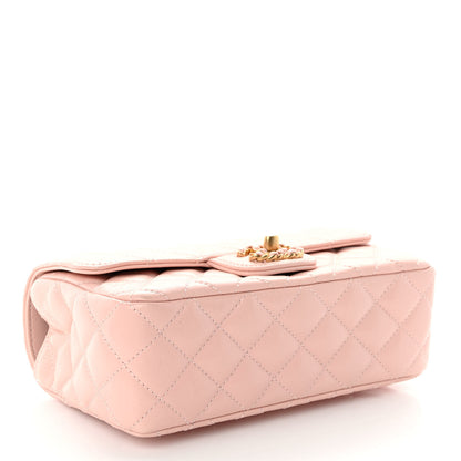 Chanel Lambskin Quilted Mini Strass On Top Flap Light Pink 4 of 11