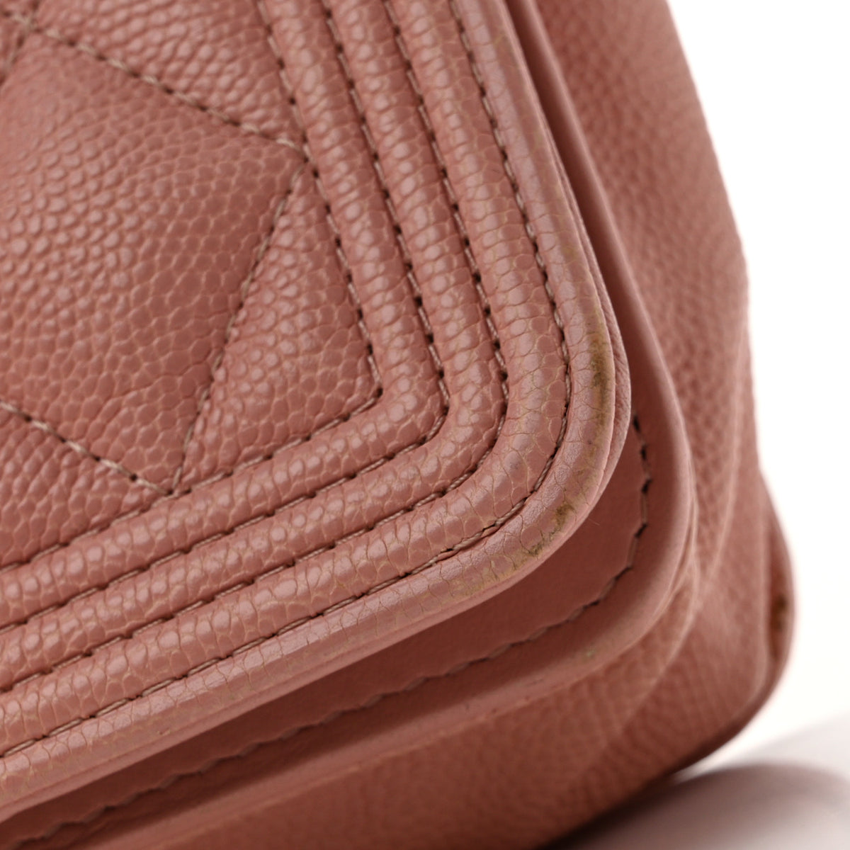 Chanel Caviar Quilted Boy Wallet On Chain WOC Pink 12 of 15