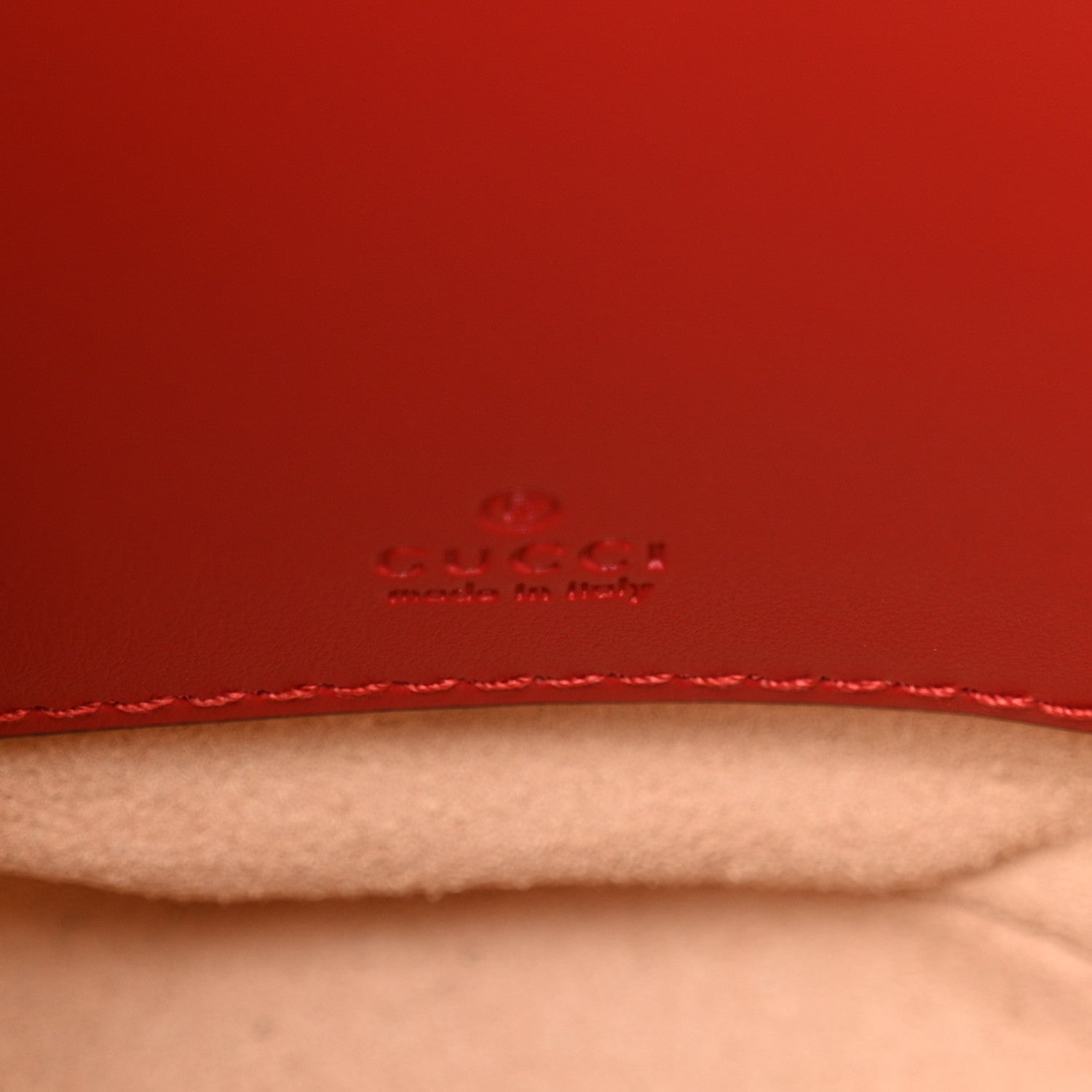 Gucci Calfskin Matelasse Mini GG Marmont 2.0 Bucket Bag Hibiscus Red 6 of 10