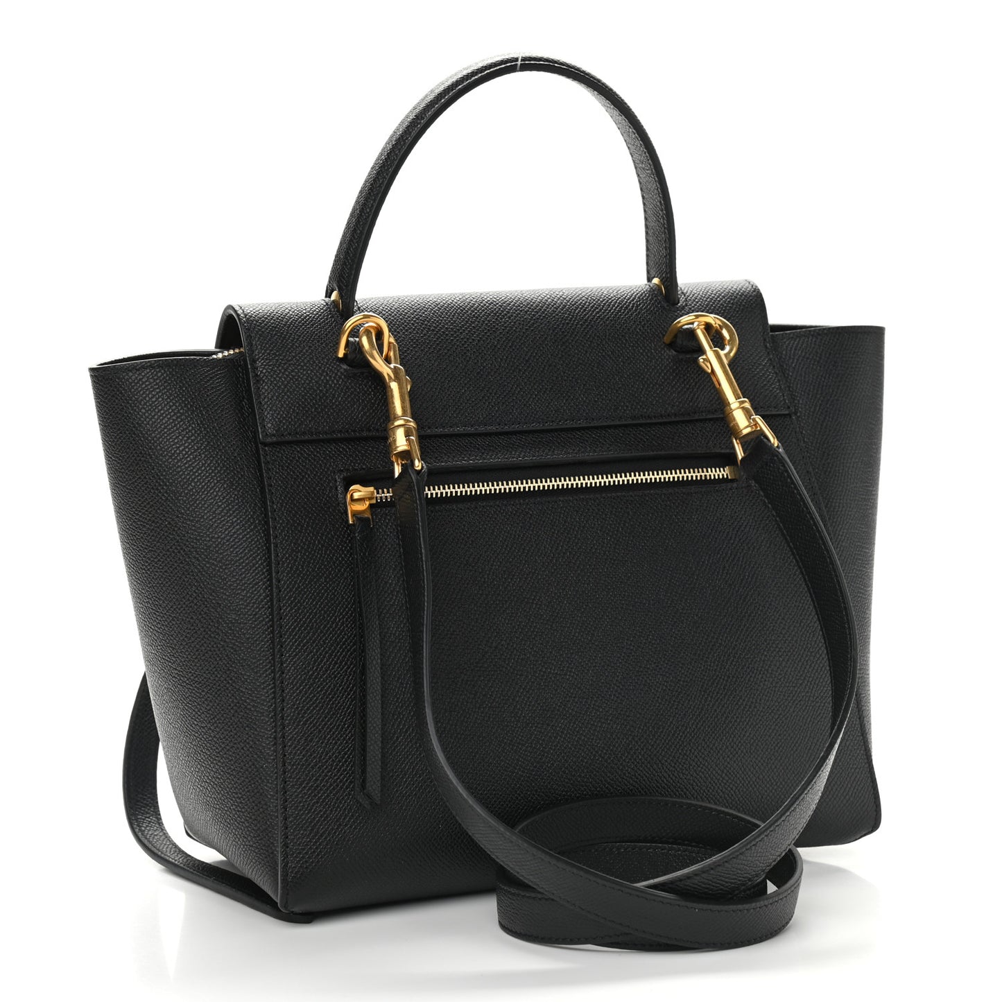 Grained Calfskin Micro Belt Bag Black