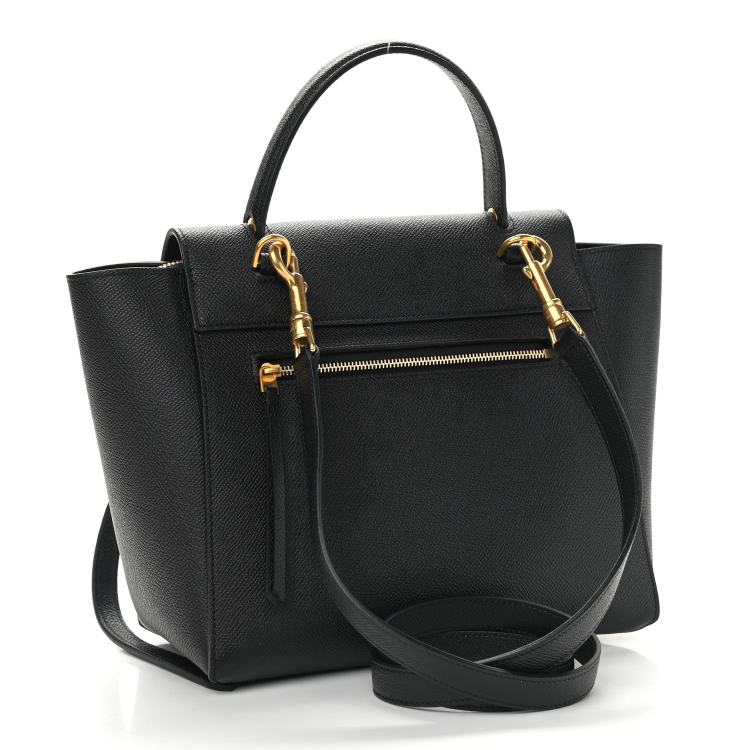Celine Grained Calfskin Micro Belt Bag Black 2 of 9