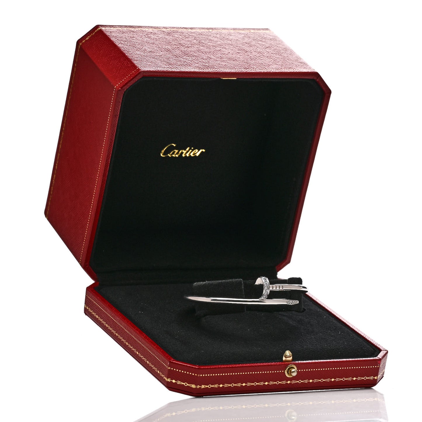 18K White Gold Diamond Juste Un Clou Bracelet 17