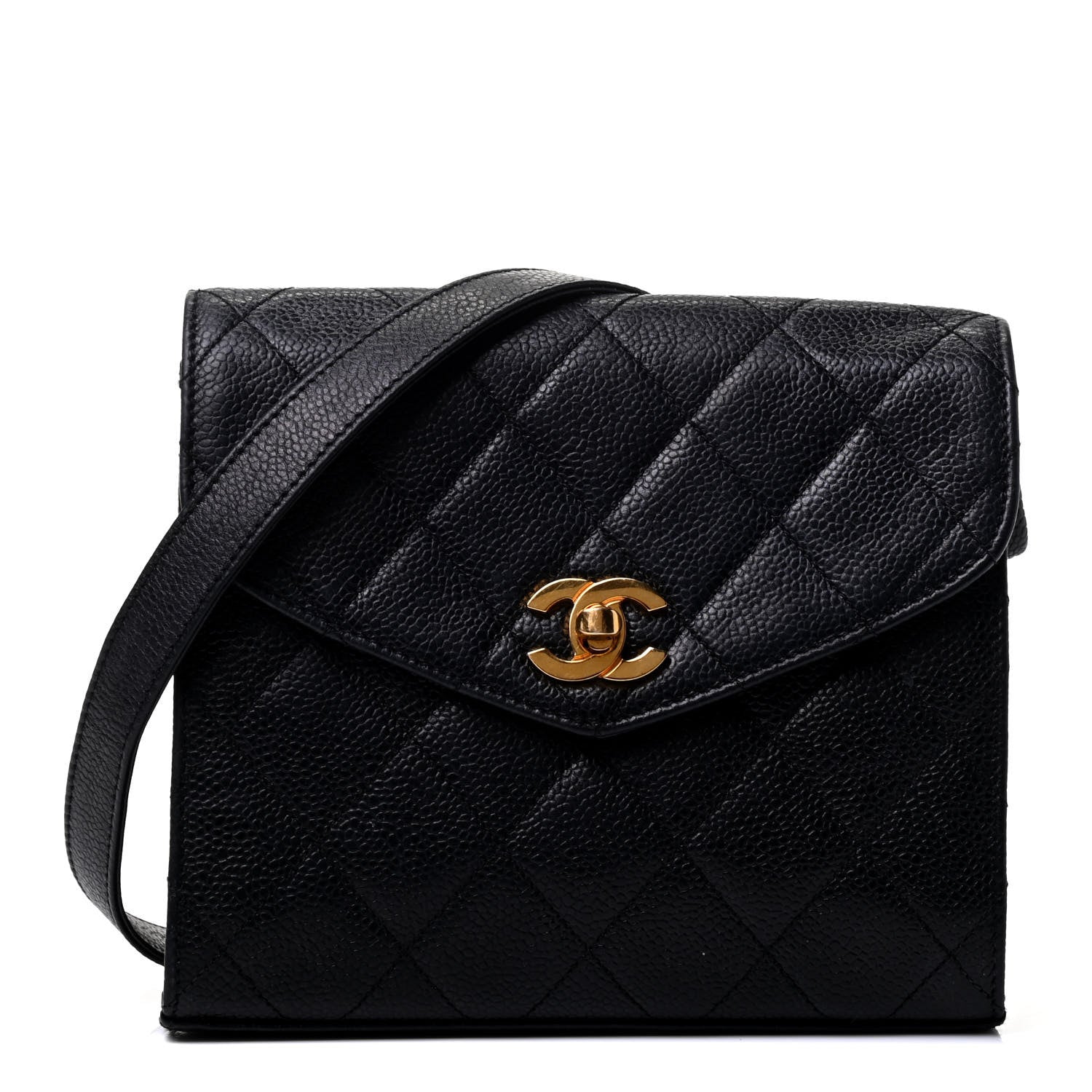 Chanel Caviar Quilted Envelope Flap Crossbody Black 1 of 4