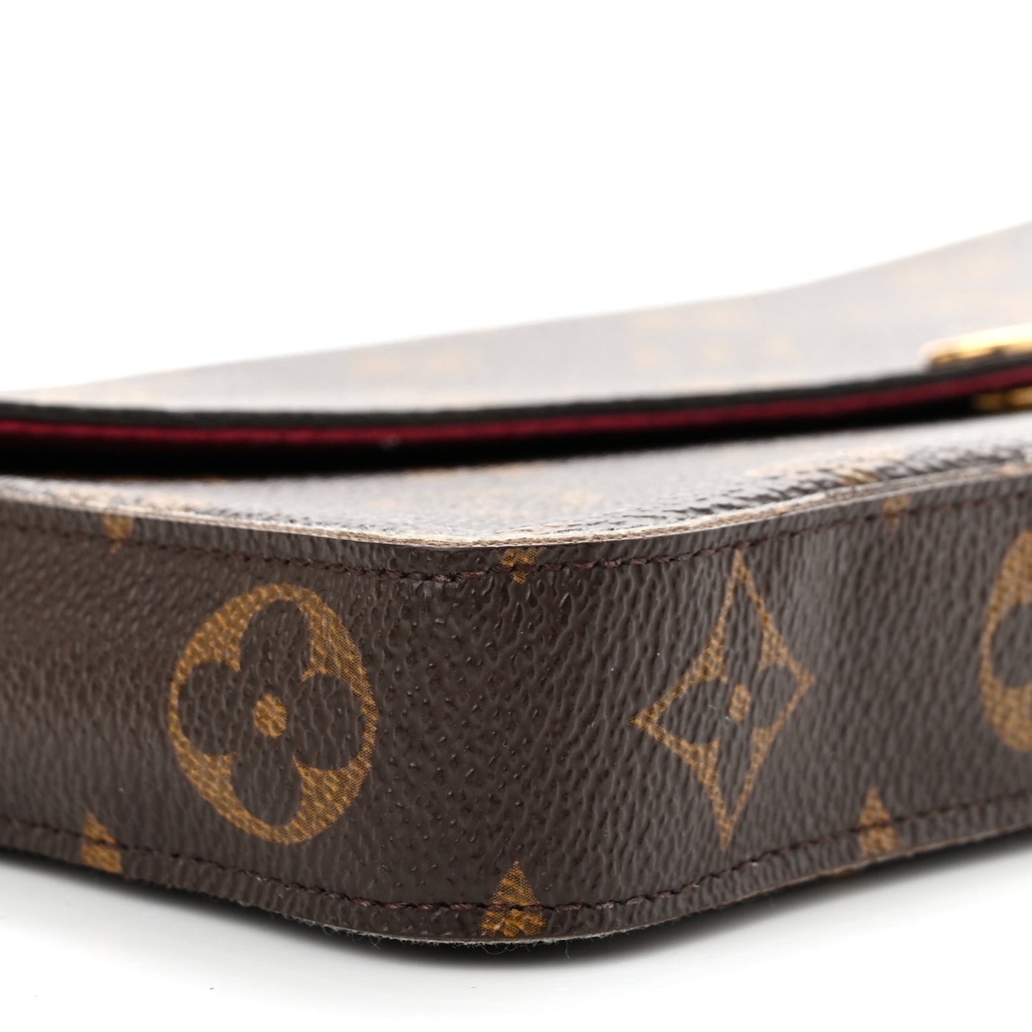 Monogram Pochette Felicie Chain Wallet Fuchsia