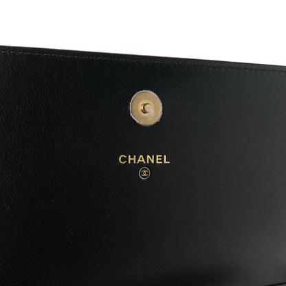 Chanel Caviar Quilted Glitter CC Roller Skate Clutch With Chain Black Black 8 of 16