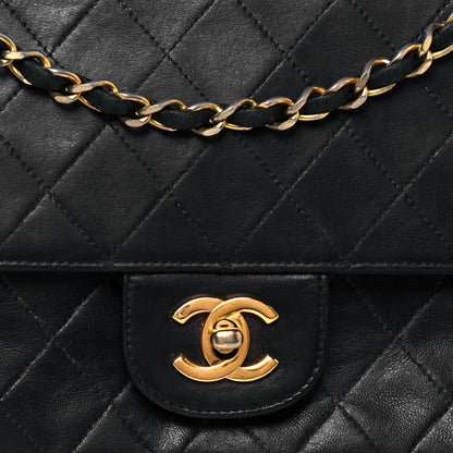 Chanel Lambskin Quilted Medium Double Flap Black 9 of 21