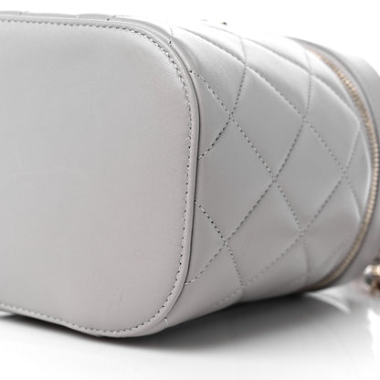 Chanel Lambskin Quilted Trendy Vanity Case Grey 9 of 9