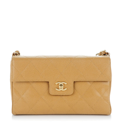 Chanel Caviar Quilted Medium Single Flap Beige 1 of 10