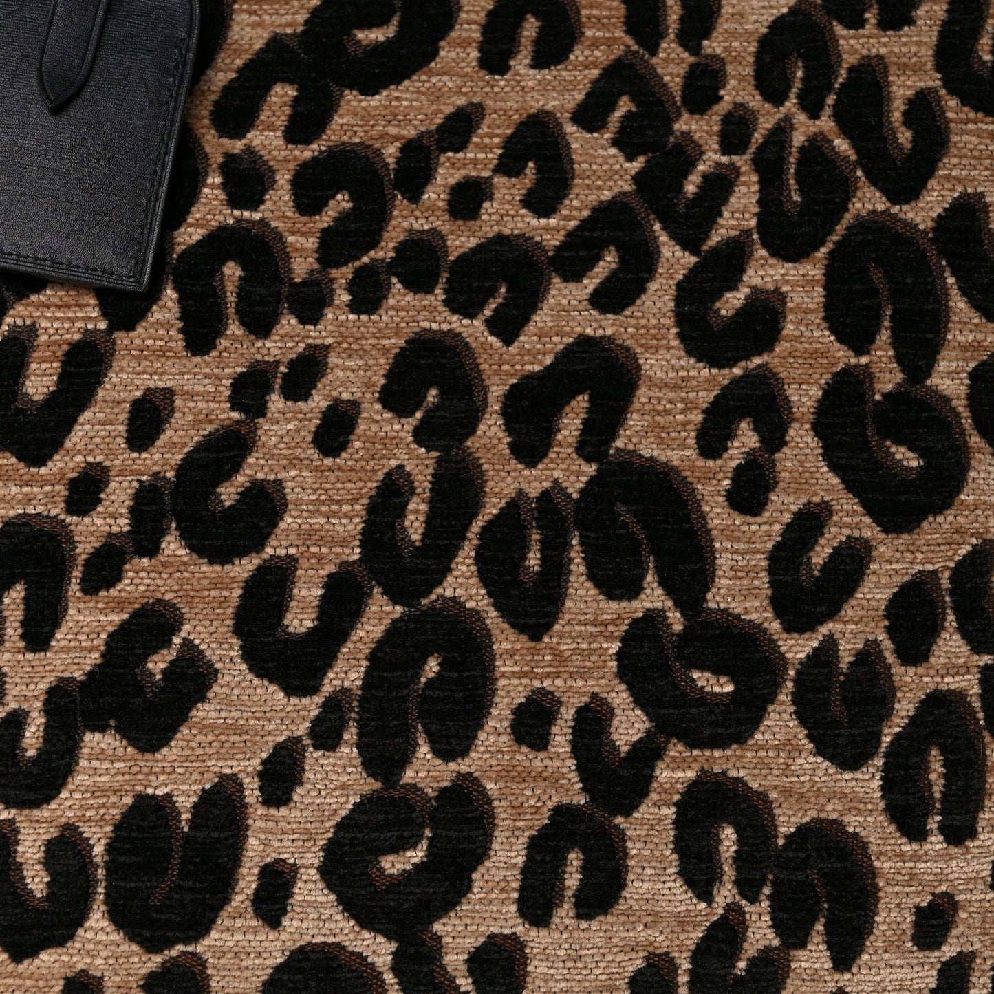 Jacquard Velvet Leopard Print Stephen Sprouse North South Bag Black