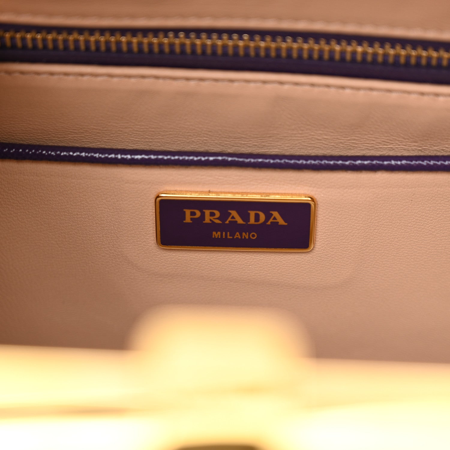 Prada Saffiano Vernice Pyramid Bag Viola Talco 6 of 11