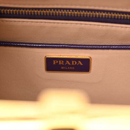 Prada Saffiano Vernice Pyramid Bag Viola Talco 6 of 11