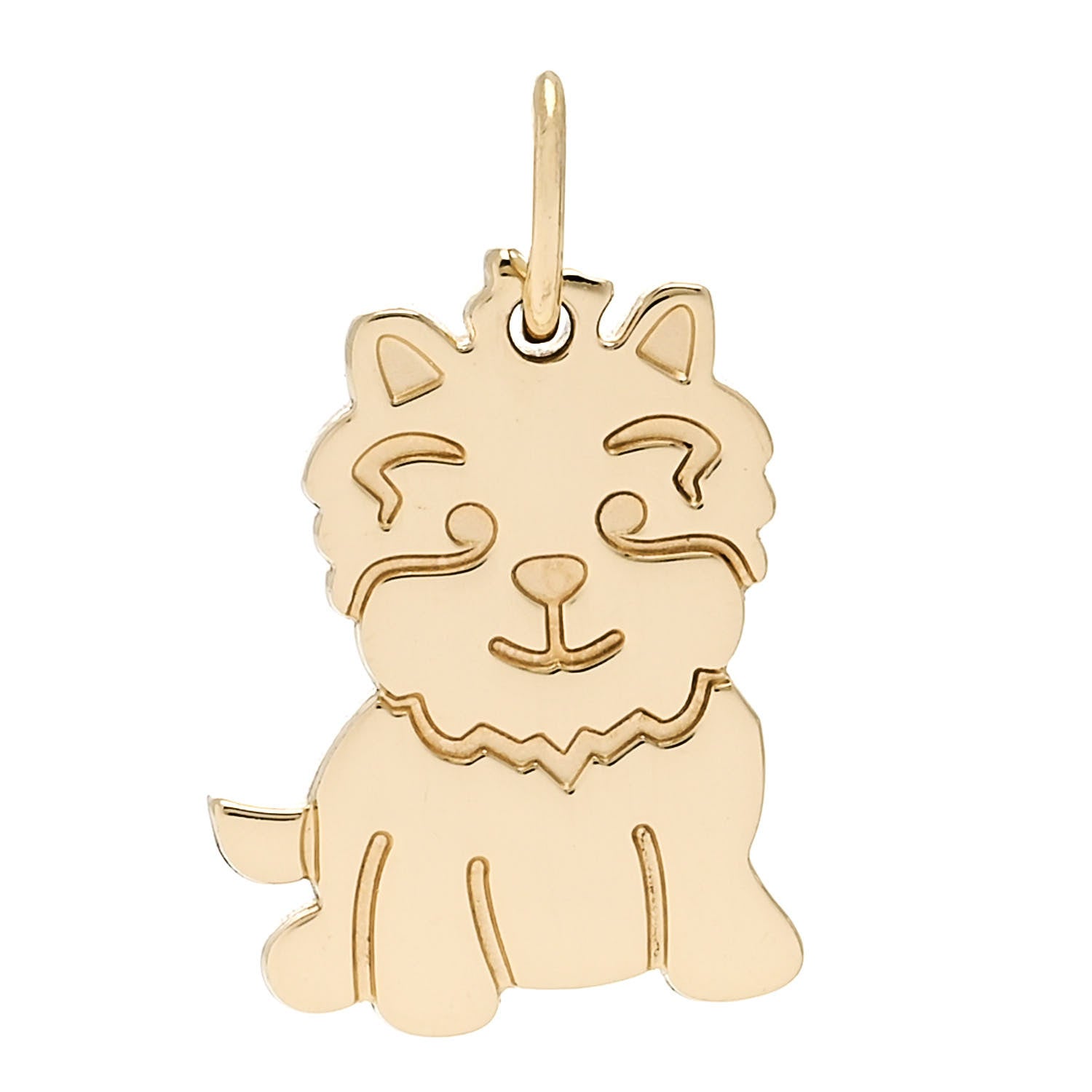 Tiffany 18K Yellow Gold New Yorkie Charm 1 of 3