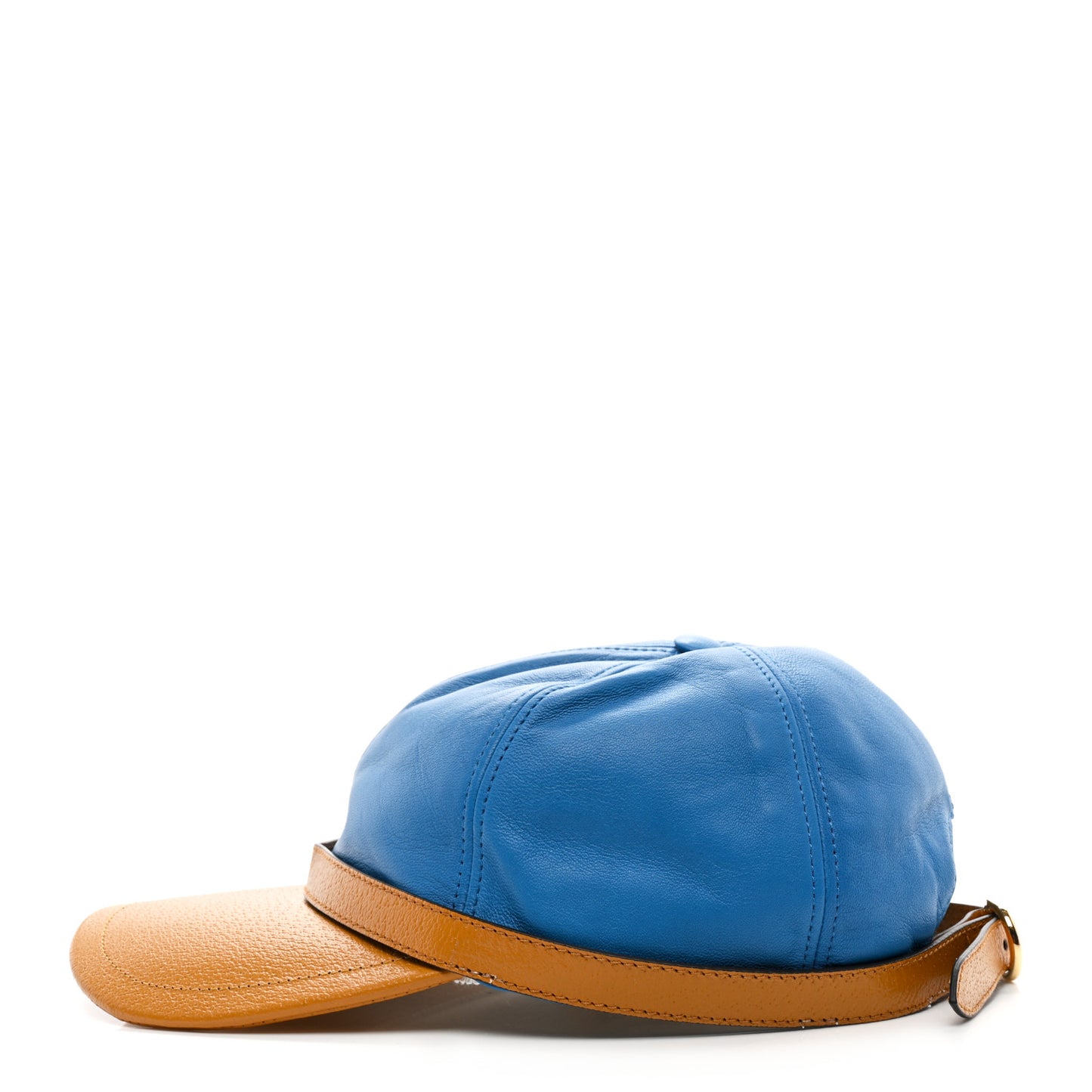 Lambskin Baseball Hat M Blue