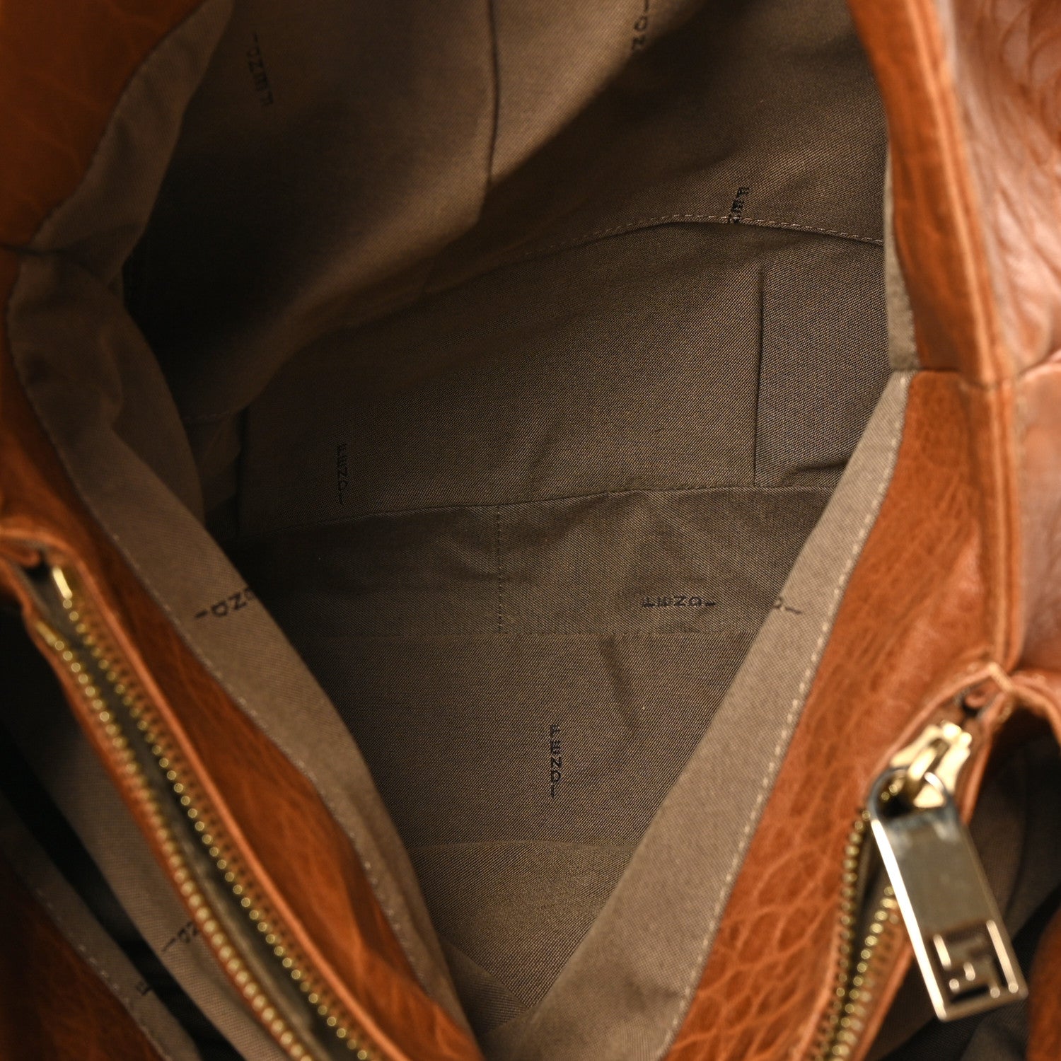 Fendi Crinkled Lambskin Mia Tote Camel 5 of 11