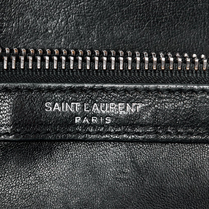 Saint Laurent SAINT LAURENT Sheepskin Matelasse Chevron Monogram Medium College Bag Black 9 of 12