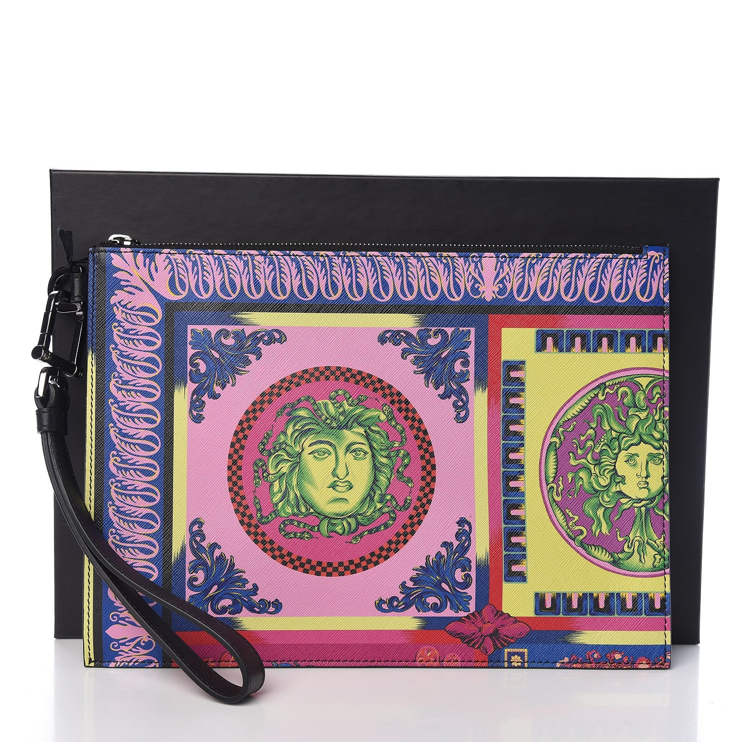Versace Vitello Saffiano Print Pouch Multicolor 7 of 7