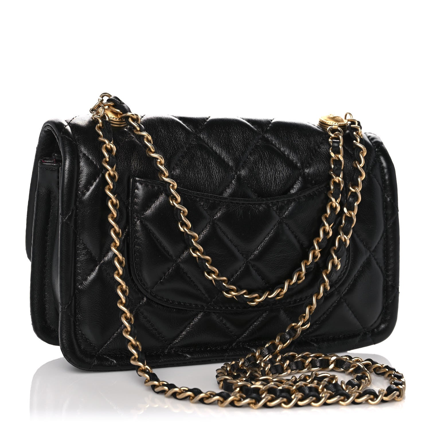 Chanel Shiny Lambskin Quilted Mini Flap Black 2 of 10
