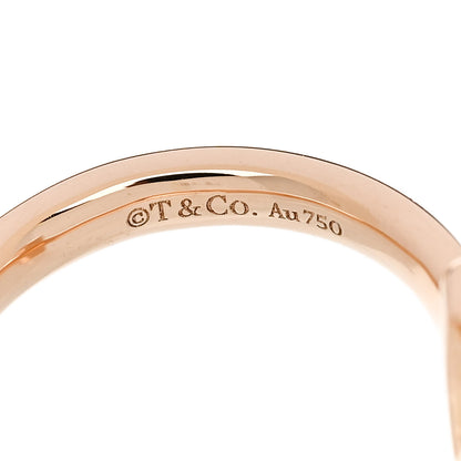 Tiffany 18K Rose Gold Diamond 2.5mm T T1 Ring 49 5 4 of 4