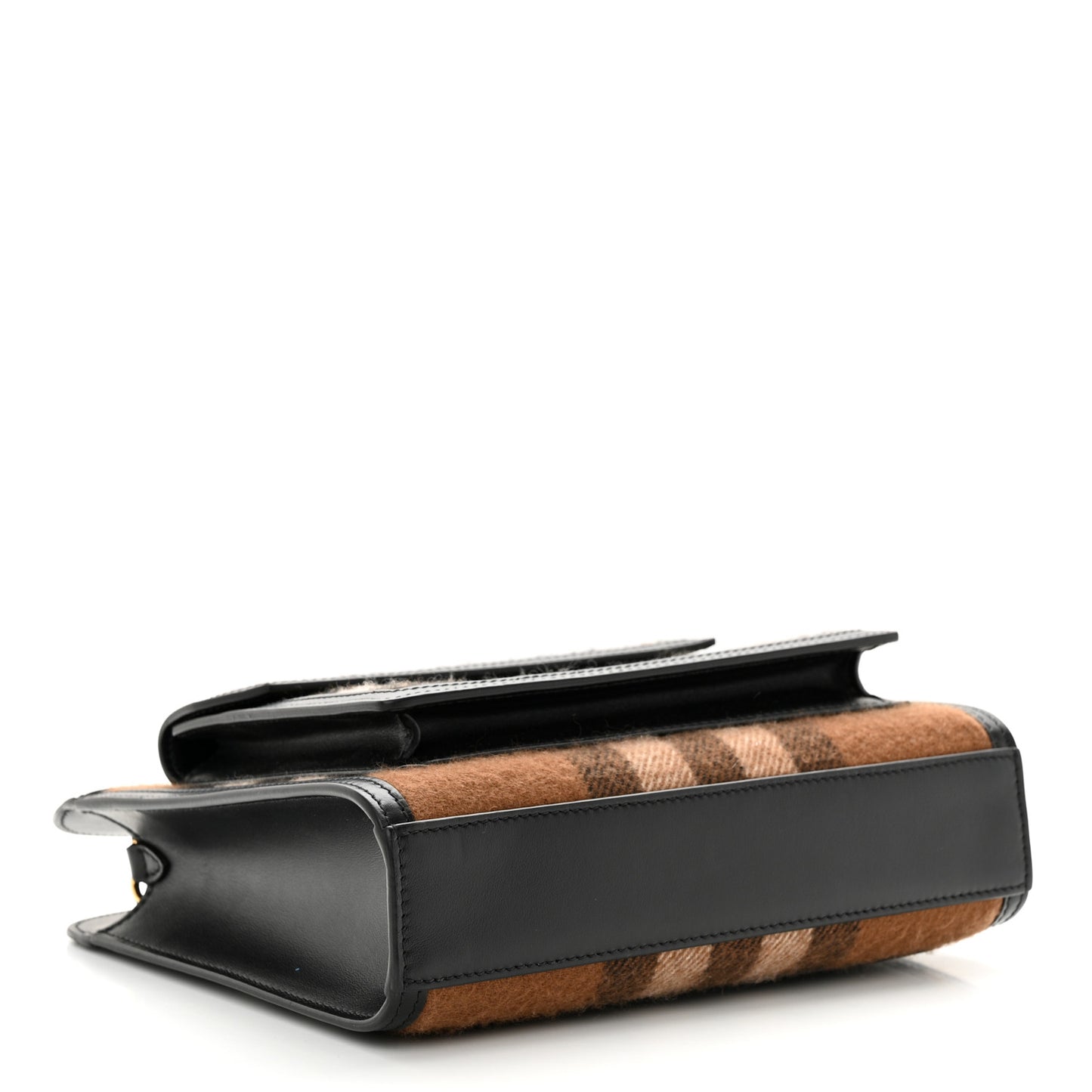 Smooth Calfskin Cashmere Check Mini Pocket Bag Brown