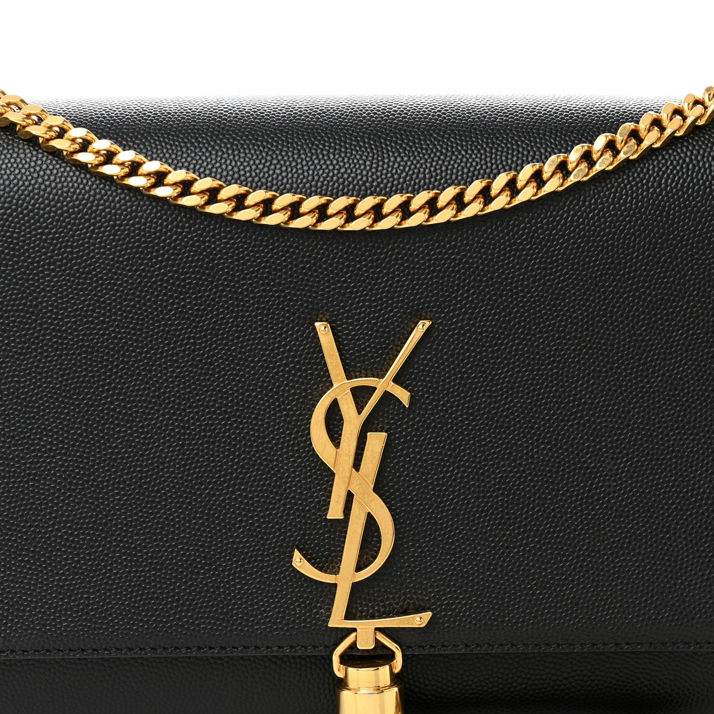 Grain De Poudre Medium Classic Monogram Kate Tassel Satchel Black