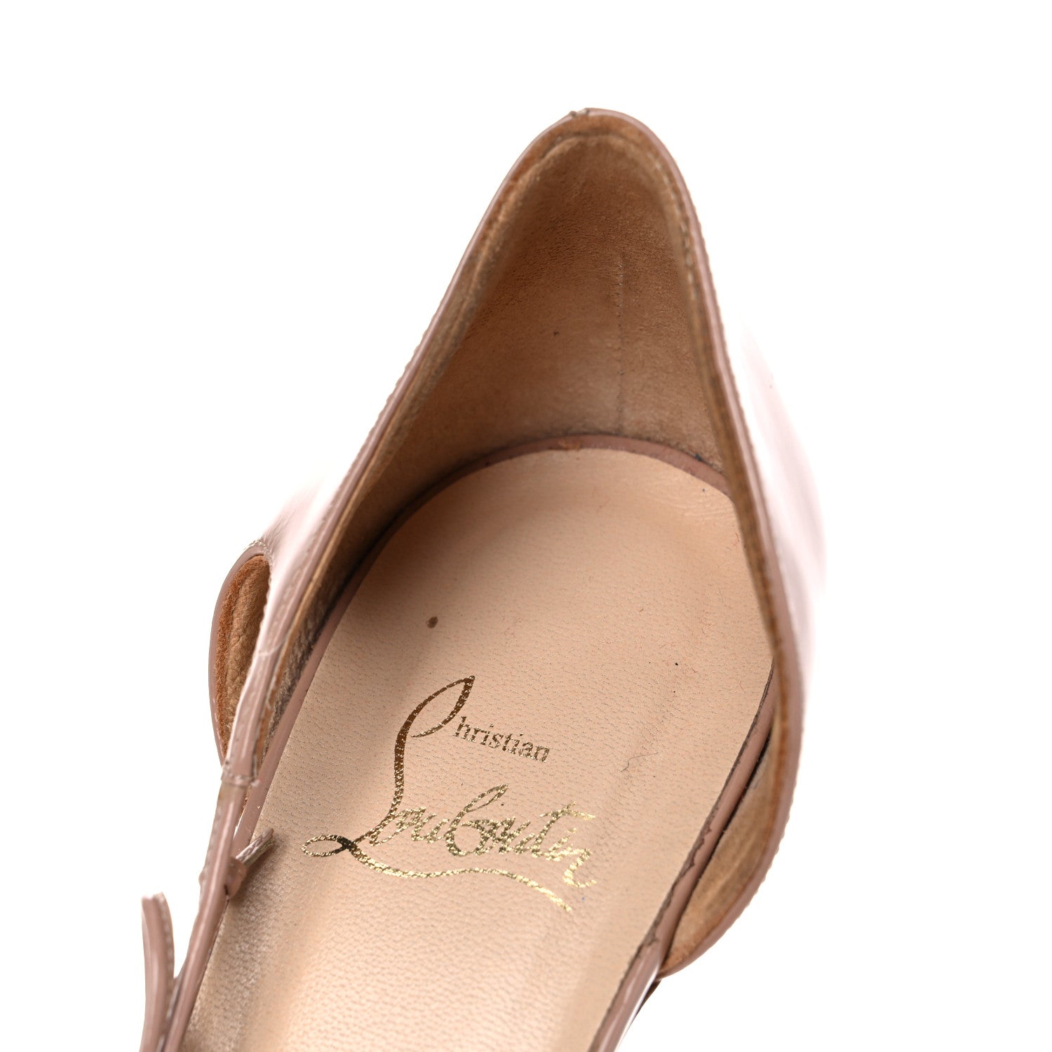 Christian Louboutin Patent D'Orsay Delico 100 Pumps 39.5 Nude 12 of 15