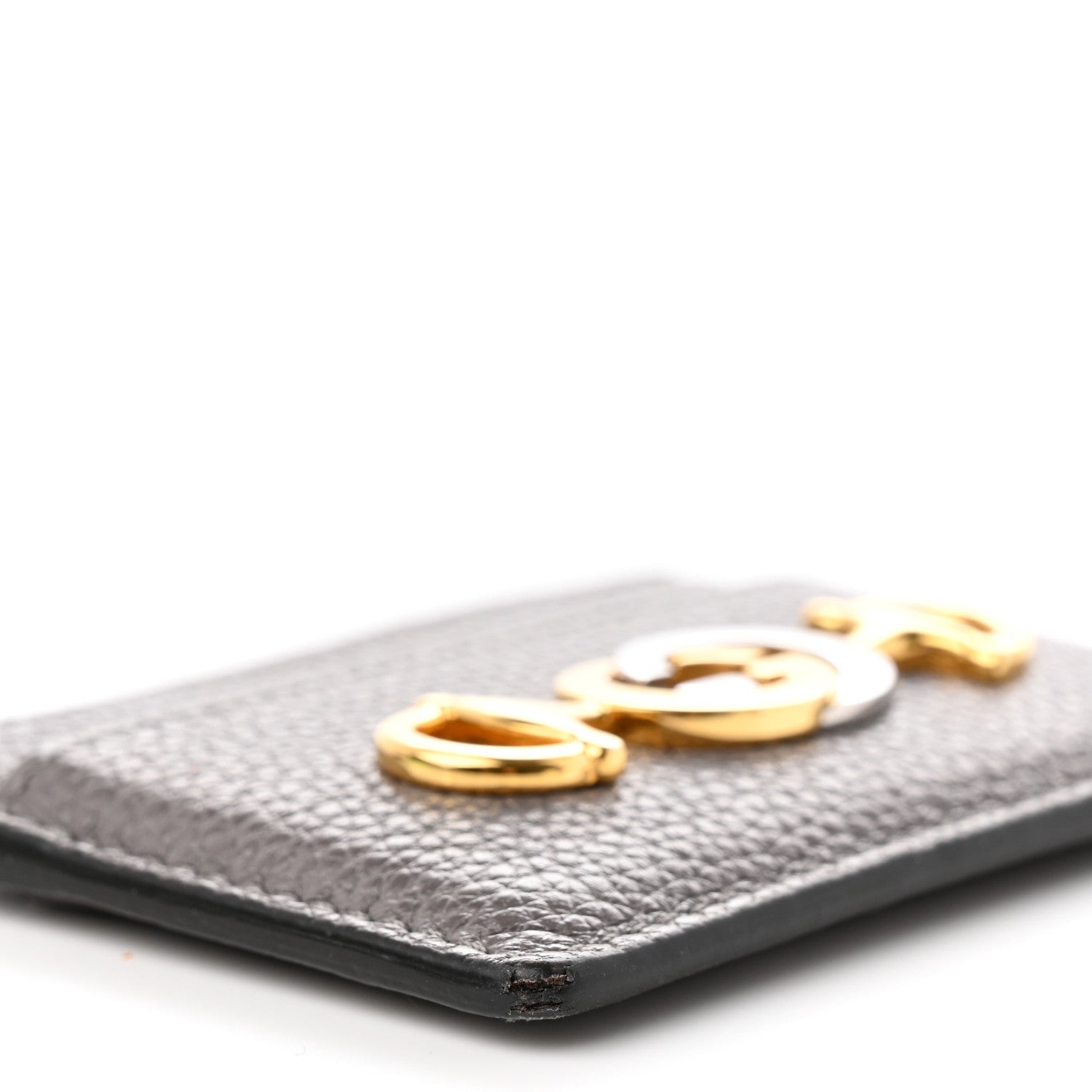 Gucci Grainy Calfskin Zumi Card Holder Dusty Grey 8 of 11