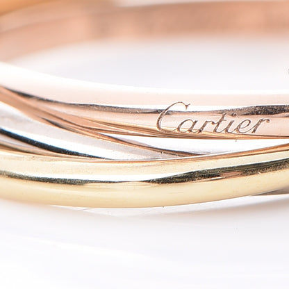 Cartier 18K Pink Yellow White Gold Extra Small Trinity Ring 48 4.5 4 of 6