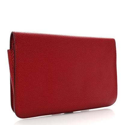 Hermes Togo Dogon Duo Wallet Rouge Casaque 3 of 9
