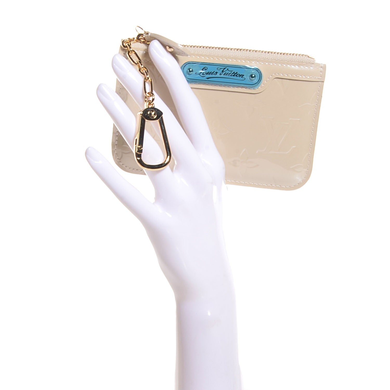 Louis Vuitton Vernis Key Pouch Blanc Corail 2 of 8