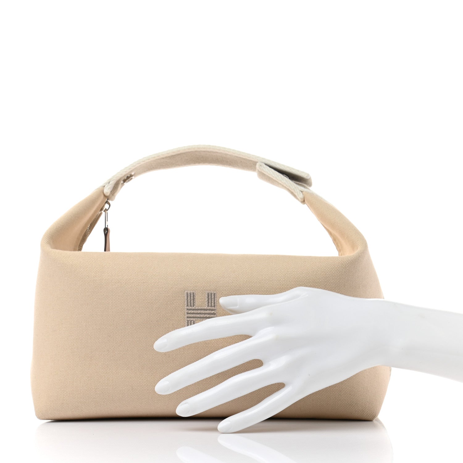 Hermes Canvas Large Bride-A-Brac Pouch Natural 2 of 6