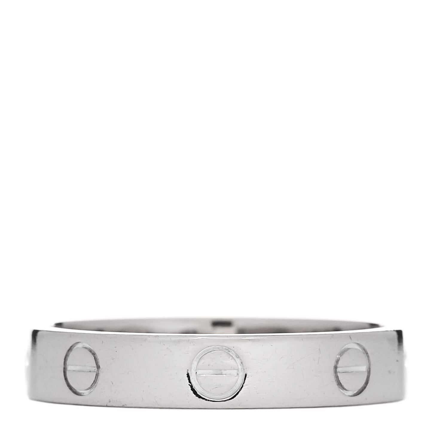 18K White Gold 3.5mm LOVE Wedding Band Ring 57 8