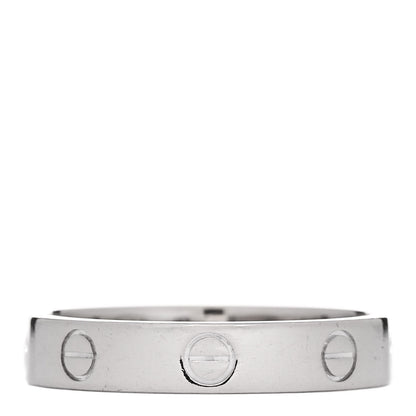 Cartier 18K White Gold 3.5mm LOVE Wedding Band Ring 57 8 3 of 4