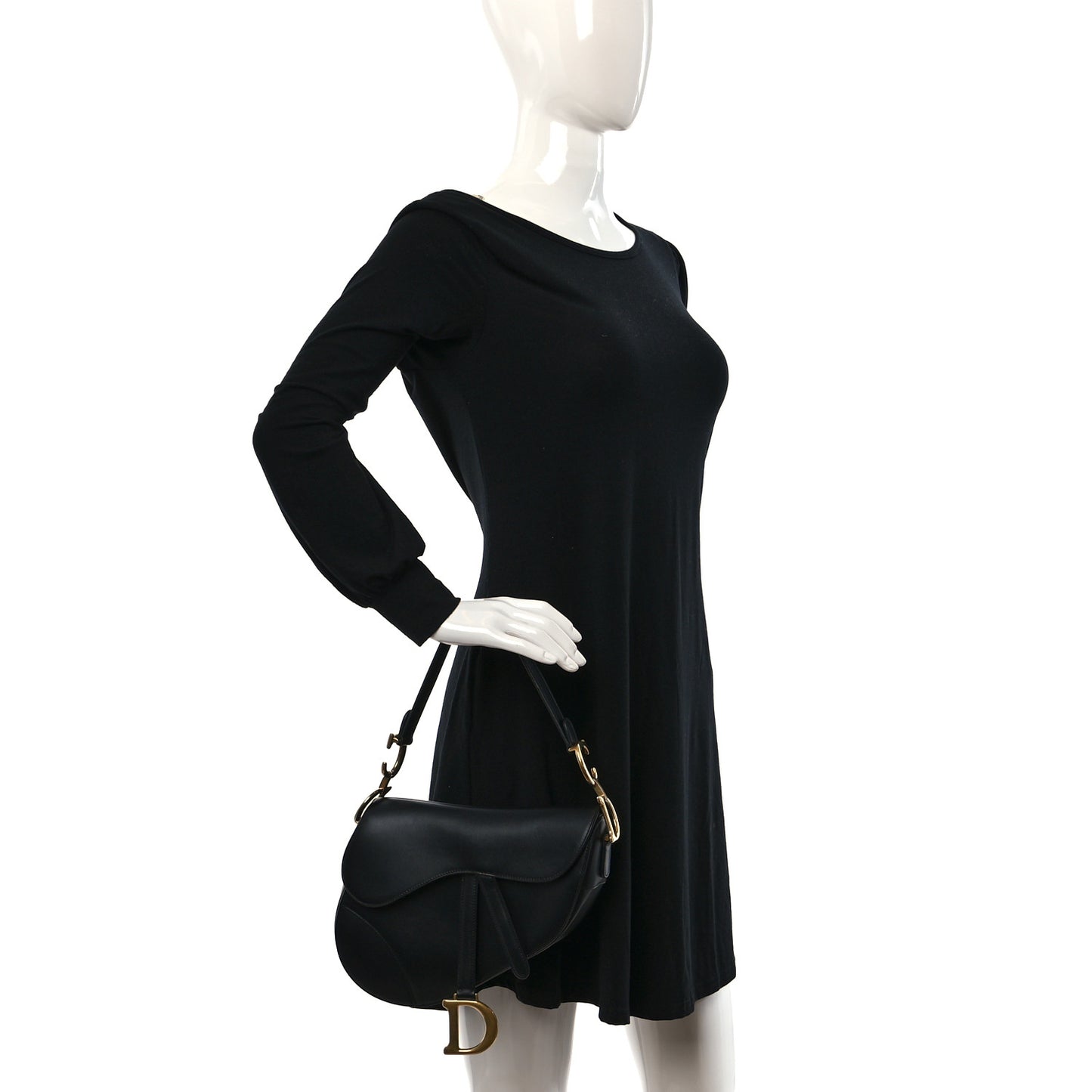 Calfskin Saddle Bag Black