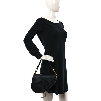 Christian Dior Calfskin Saddle Bag Black 2 of 8