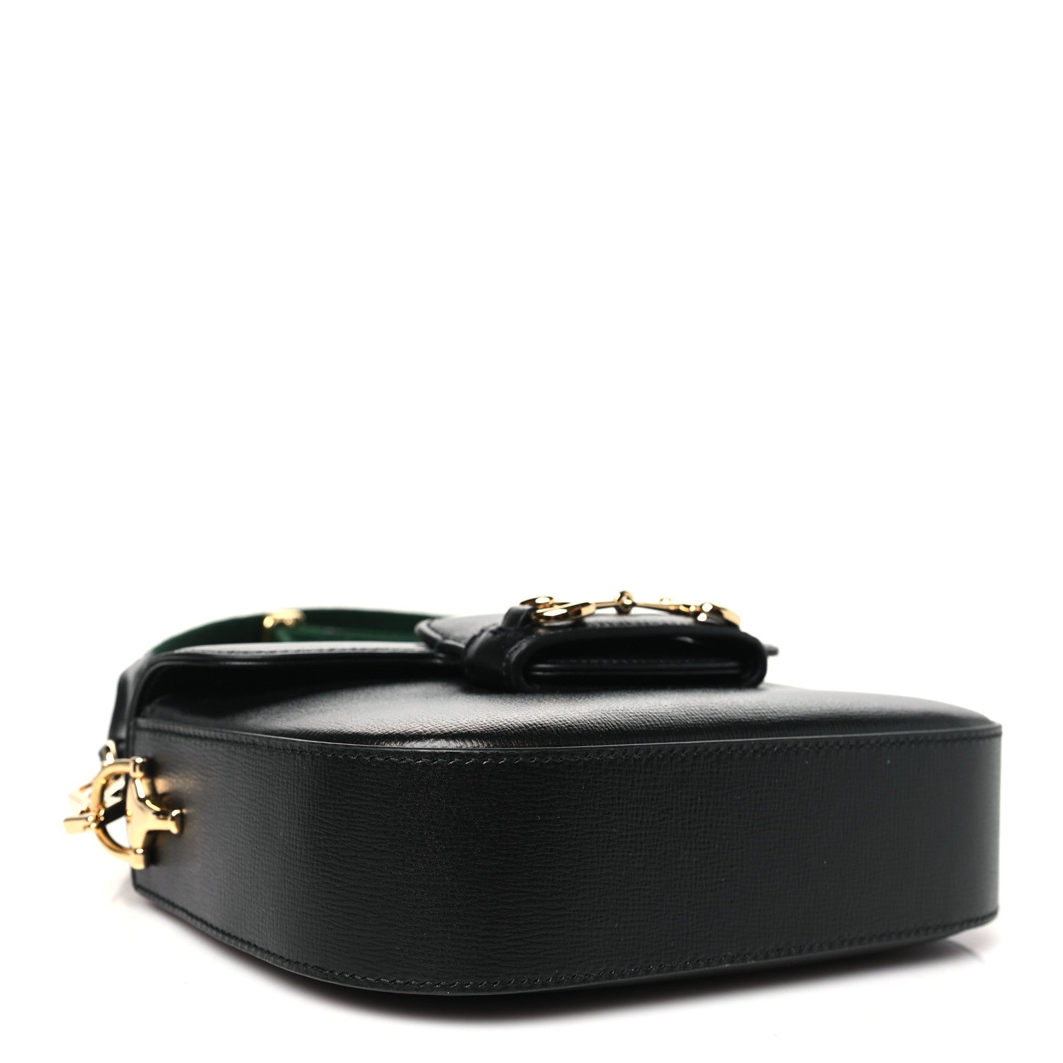 Gucci Azalea Calfskin Web Mini Horsebit 1955 Shoulder Bag Black 4 of 10