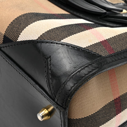 Burberry House Check Bridle Calfskin Medium Alchester Bowling Bag Black 20 of 21