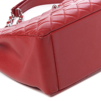 Chanel Caviar Quilted Grand Shopping Tote GST Red 6 of 9