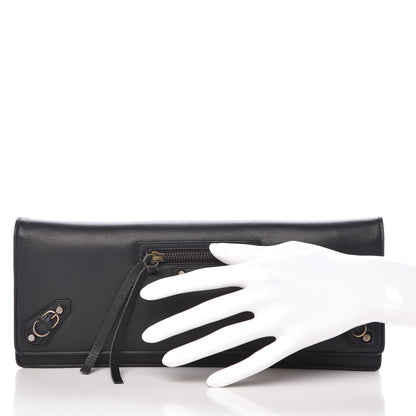Balenciaga Calfskin Classic Hardware City Long Clutch Black 2 of 9