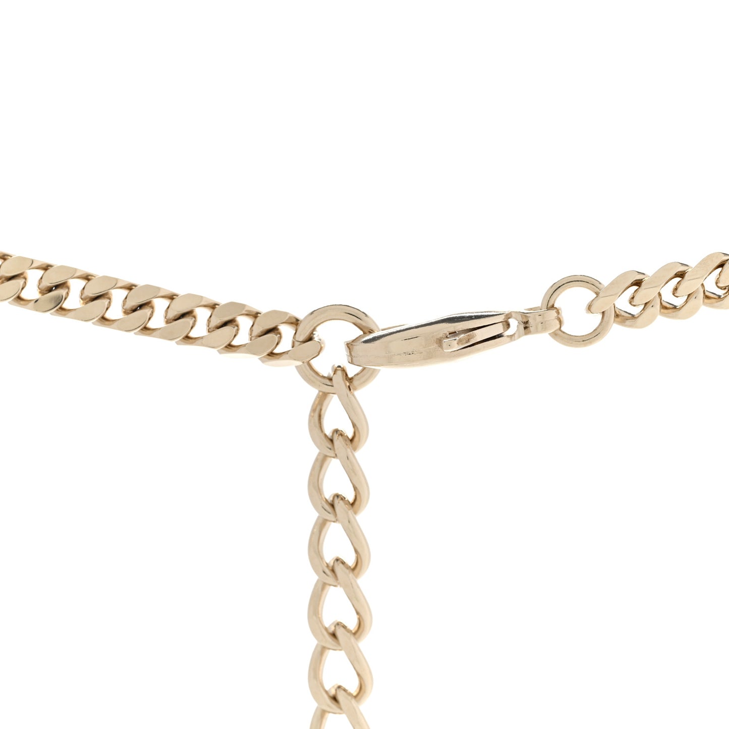 Crystal Chain CC Link Necklace Gold Silver