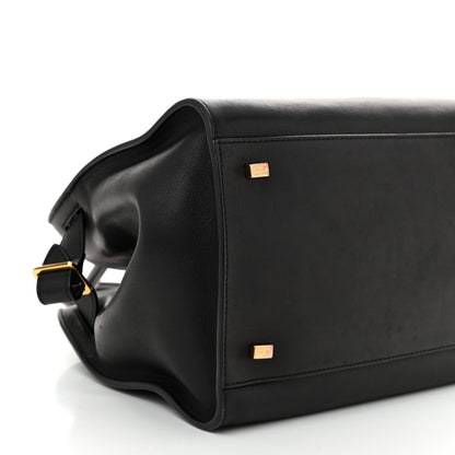 The Row Polished Saddle Calfskin Soft Margaux 12 Black 8 of 11