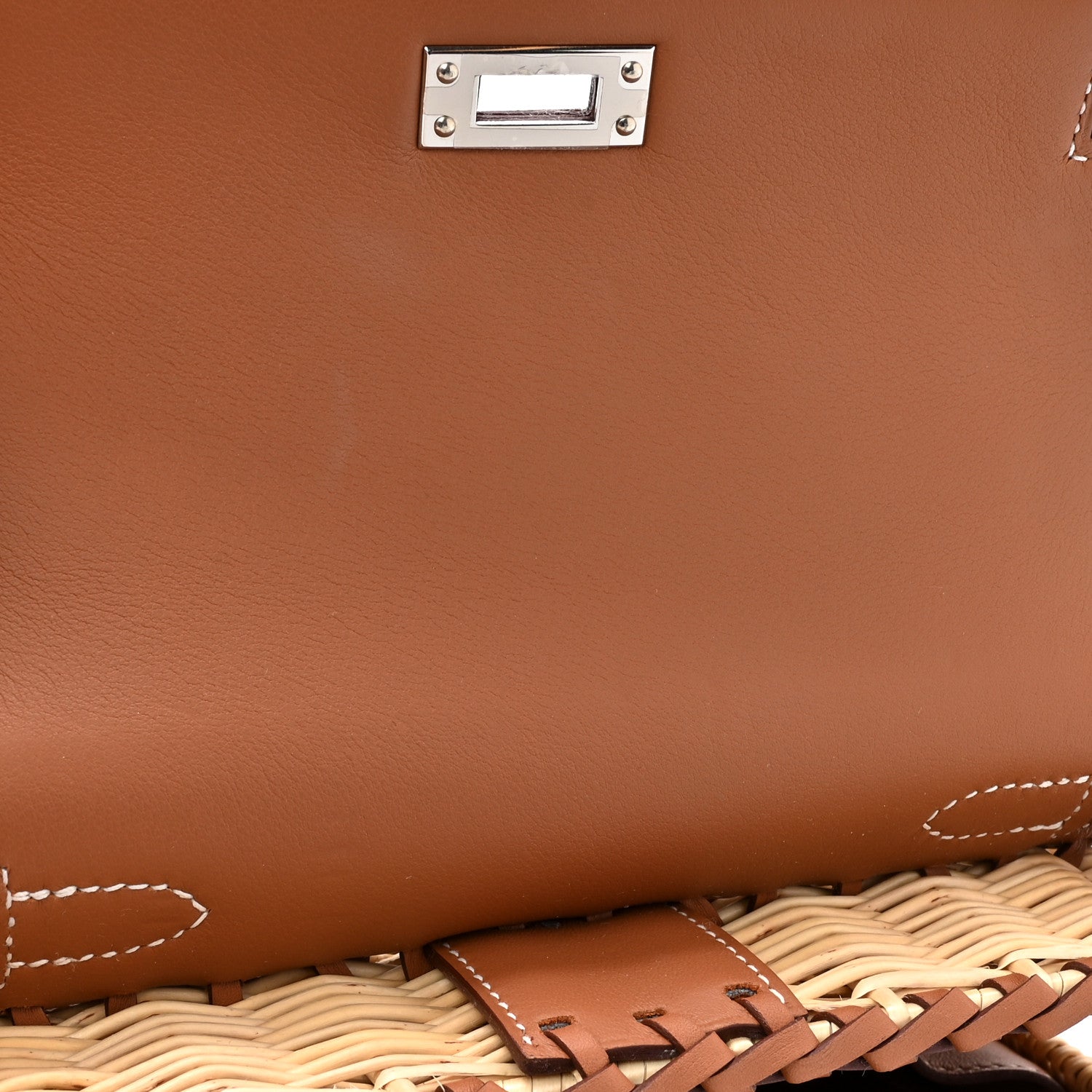 Hermes Wicker Swift Picnic Mini Kelly 20 Naturel Gold 11 of 12