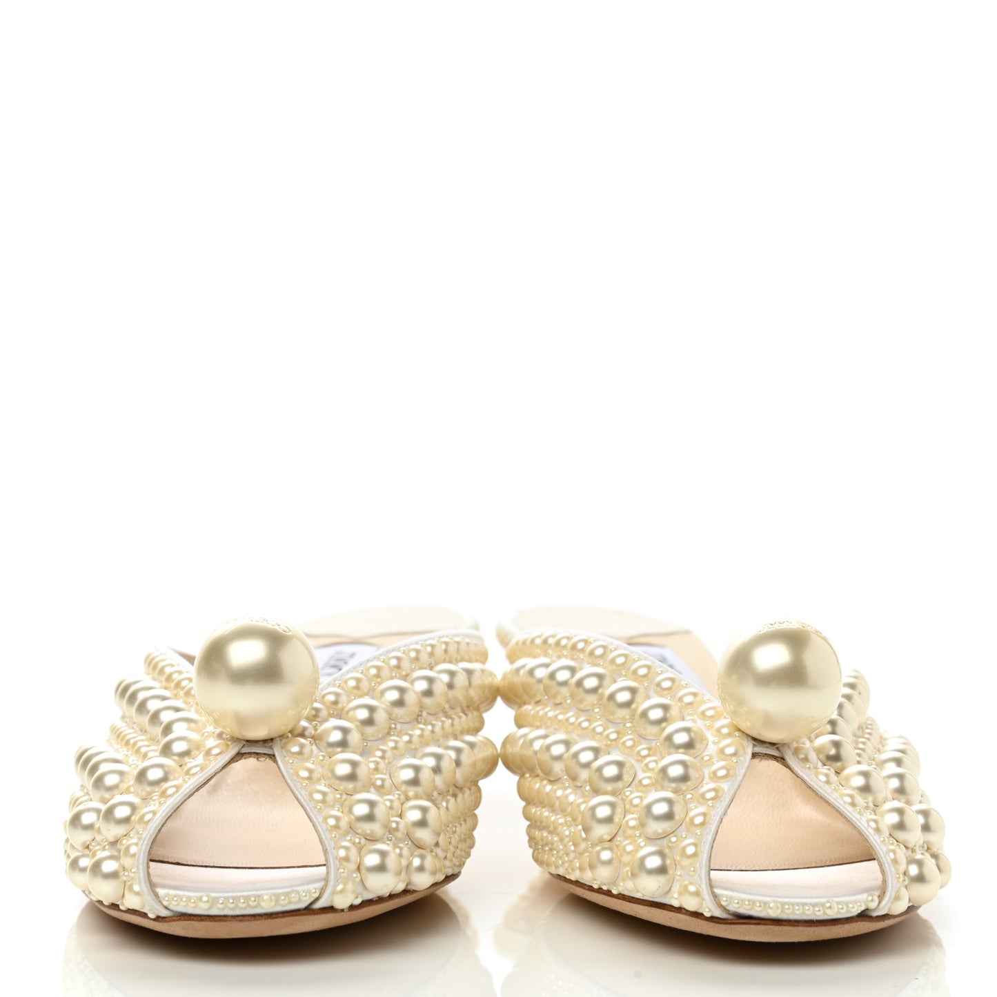 Satin Samantha Pearl Mules 37.5 White