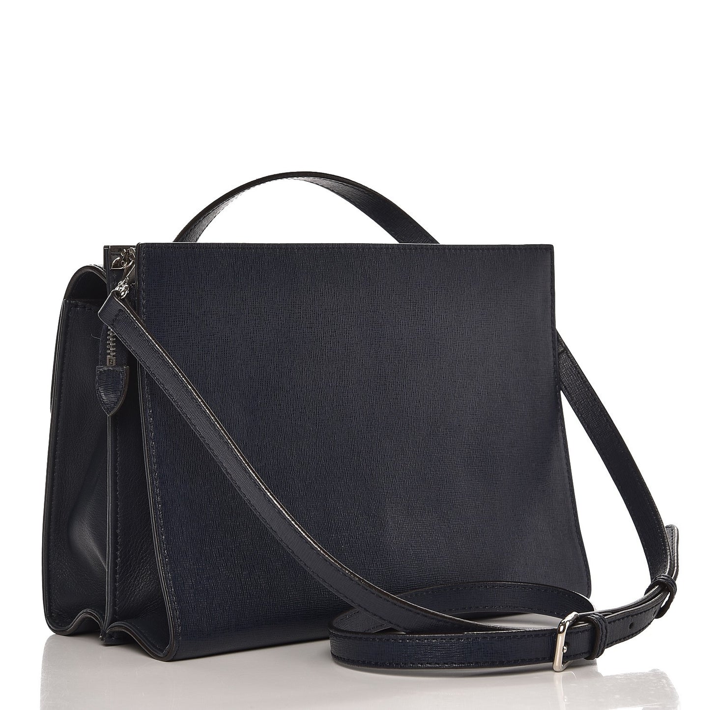 Vitello Elite Flamingo Demi Jour Shoulder Bag Lavagna